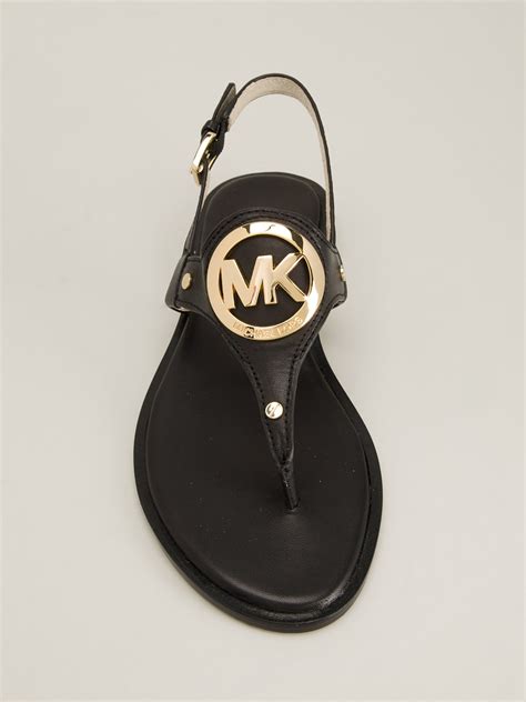 women's michael kors black flat sandals|Michael Kors black heels sandals.